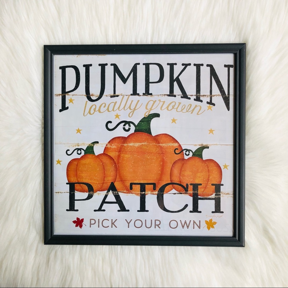 Fall Harvest Pumpkin Patch Frame Decor 12 x 12